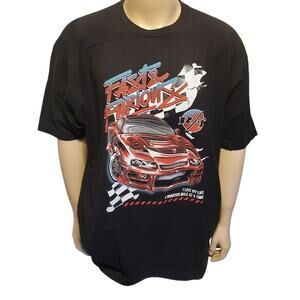 Universal City Studios Fast & Furious Black Graphic T-Shirt Men's 2XL Unisex NWT